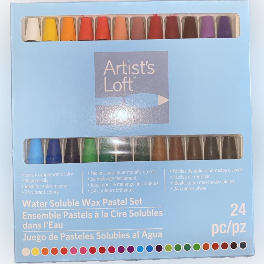 Artist's Loft Pastel Set Water Soluble Wax. 24 pcs